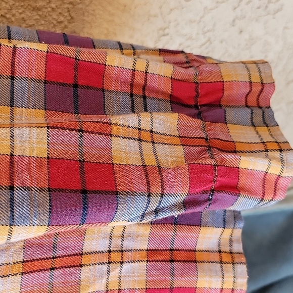 Vintage 70's Topson Downs of California Western Plaid Shirt Top - Picture 3 of 6